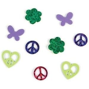 Peace Signs Foam Holographic Stickers
